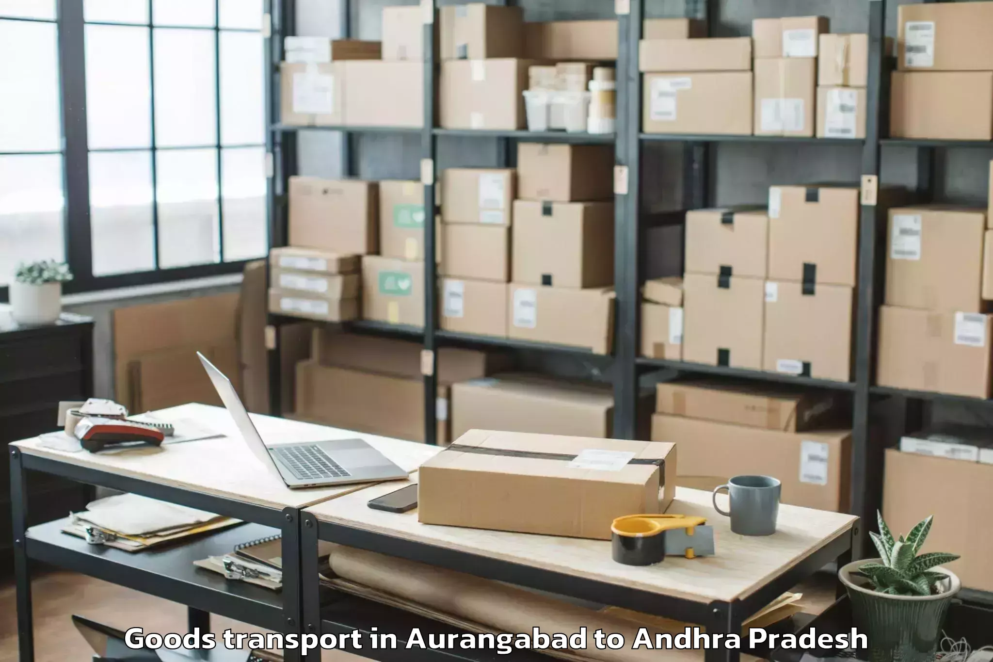 Top Aurangabad to Vignan University Guntur Goods Transport Available